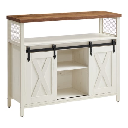 Daxton - Buffet cuisine avec 2 portes 33 x 100 x 80 cm blanc et marron