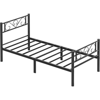 Nailsong Telaio Letto Singolo A Basso Profilo 7,6 Cm - Struttura In Metallo, 190x95 Cm, Portata 907 Kg, Facile Montaggio