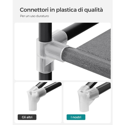 Armadio In Tessuto Pieghevole 45x130x167 Cm - Con Ripiani E Appendiabiti, Montaggio Facile, Salvaspazio