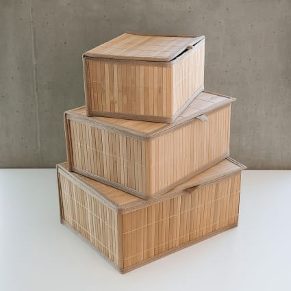 3er-Set Krbe aus Bambus, 13 x 18 x 24 cm, braun Tilva | Maisons du Monde