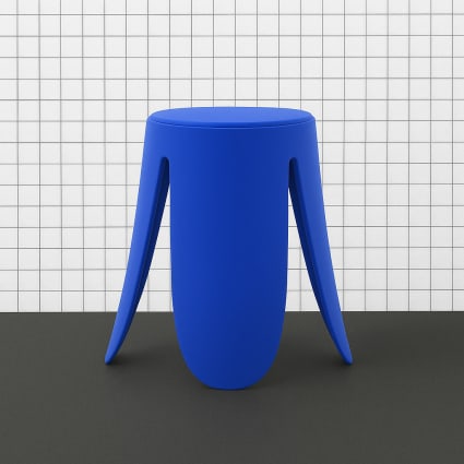 Scatola Portagioie In Similpelle Blu - Ideale Per Collane Lunghe E Perl, 19x19.5x3.8cm