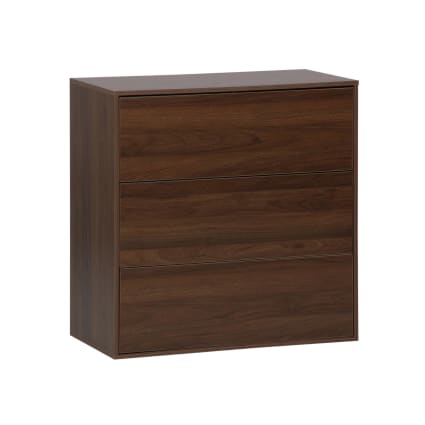 Kompo - Module de rangement décor bois noyer 3 tiroirs