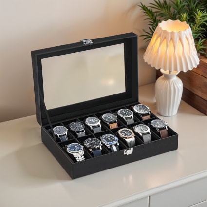 Vaso In Vetro Nero A Forma Di Cubo 12x12x12 Cm - Design Geometrico Minimal Per Piante Grasse E Fiori Recisi