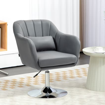 Fauteuil Pivotant à 360 Degrés,fauteuil De Salon En Tissu Moelleux Rond