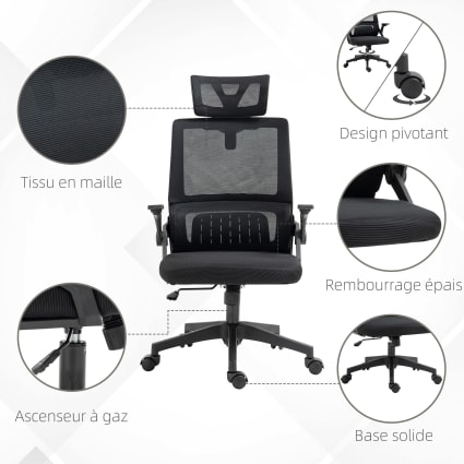 Vinsetto Fauteuil De Bureau, Chaise Bureau Ergonomique En Similicuir