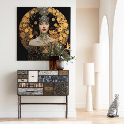 Tableau Portrait Femme Moderne : Impression sur toile murale
