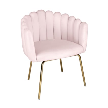 Velluto Rosa Poltrona Conchiglia Velluto Poltrona Conchiglia In