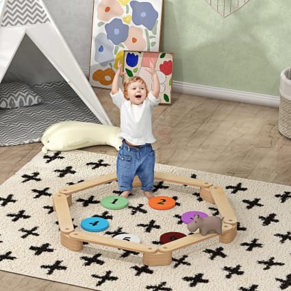 Miido Ark Planche D'Équilibre En Bois Pour Enfants Dès 3 Ans – Jouet Montessori Éducatif Et Sensoriel, Balance Board Stable Et Sécurisée