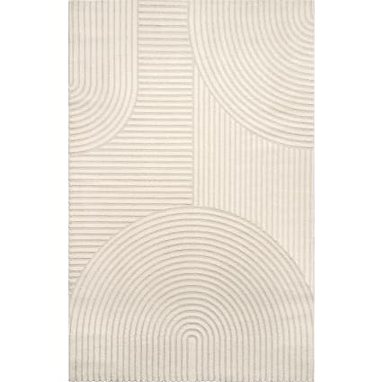 Moderner Teppich, Hoch-Tief Struktur, Beige, 240 x 340 cm Everest