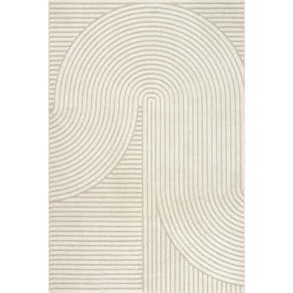 Moderner Teppich, Panglao Design, hohe Flordichte, Beige, 160 x 230 cm Everest