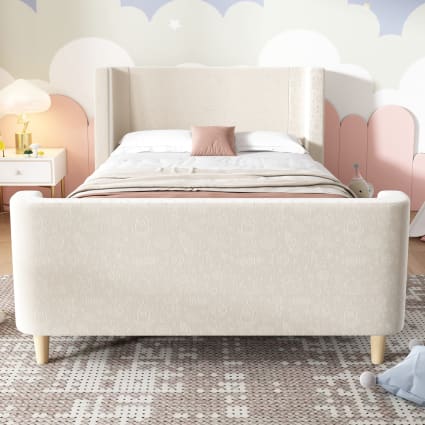 Letto singolo imbottito per bambini 90 x 200 cm, struttura divano letto