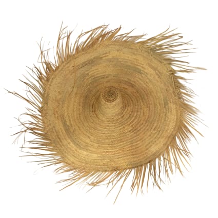 EDWARD POLI. Chapeau de paille naturelle avec bande en polyester EDWARD POLI. Chapeau de paille naturelle avec bande en polyester