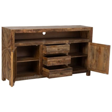 Credenza in legno naturale 165x41x94 cropped-4