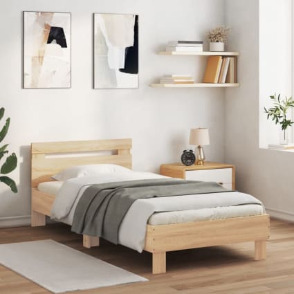 Letto Imbottito 90 X 200 Con 2 Sgabelli Contenitori - Orecchie Di Coniglio Con Led Velluto Bianco