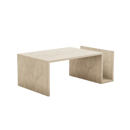 Table basse L86,8 cm - Effet Travertin Memo | Maisons du Monde