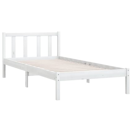 Estructura De Cama Blanco Madera Maciza De Pino 120x200 Cm