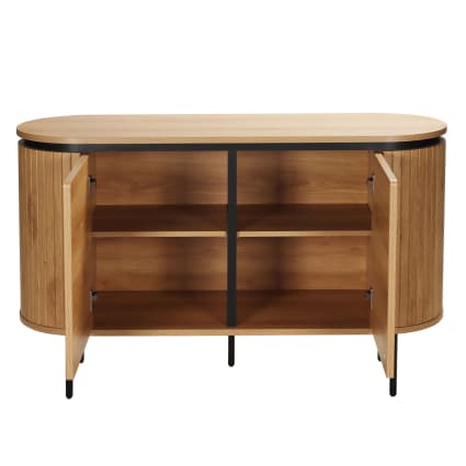 Buffet 3 Portes 3 Tiroirs Raya Bois - Salle à Manger/Buffet - Petits-meubles