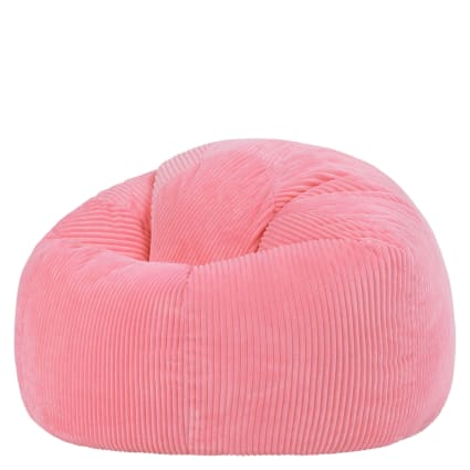 Pouf velours côtelé rose bubble-gum Kingston | Maisons du Monde