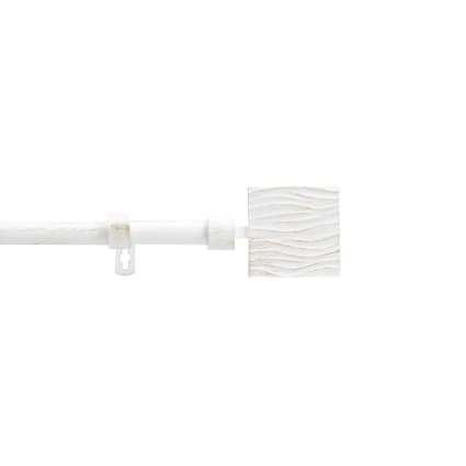 Tringle à Rideaux Extensible Métal Blanc Mat 76-158 Cm - Supports Réglables, Charge Jusqu'à 11,3 Kg