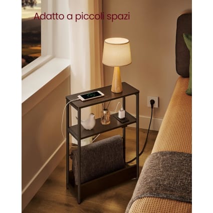 HOMCOM Mobile TV Moderno con 6 Ripiani Aperti in Acciaio e Truciolato