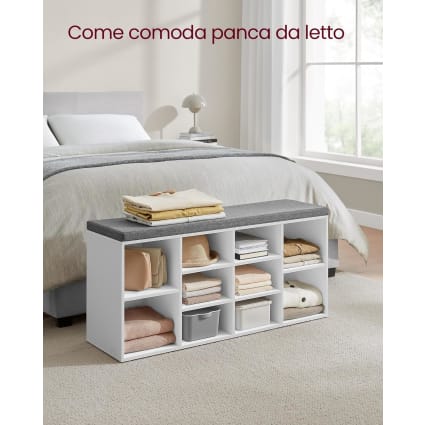 sogesfurniture Scarpiera Panca Scarpiera da Ingresso, Scarpe ripiano