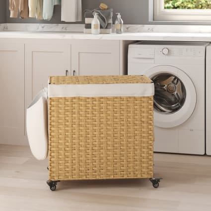 PORTABIANCHERIA SACCO CESTO LAVANDERIA TESSUTO 33X43H CM CON MANICI Fantasie 8022044350479