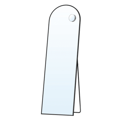 Miroir intégral 150 x 40 cm verre trempé pour chambre salon noir