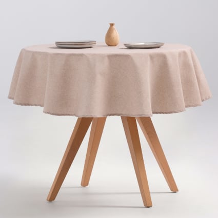 Nappe Ronde Anti-taches Beige 180cm Levante | Maisons Du Monde