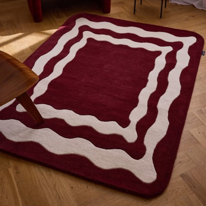 Tapis de table Jacquard Bordeaux