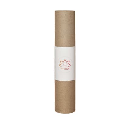 Tapis descente de lit de bien-être yoga liège marron 60x190 cm Weyoga