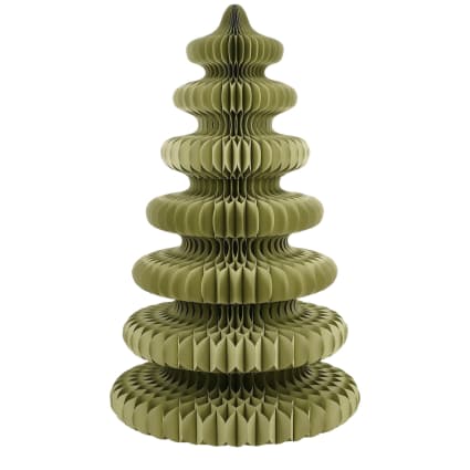 Décoration sapin de Noël en papier vert H212 | Maisons du Monde