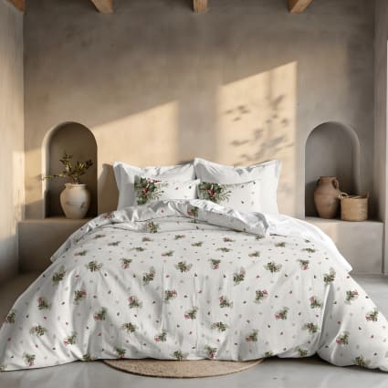 Set Di 2 Posate Da Insalata Portmeirion Holly & Ivy, Acciaio Inossidabile E Manici In Ceramica, 25cm