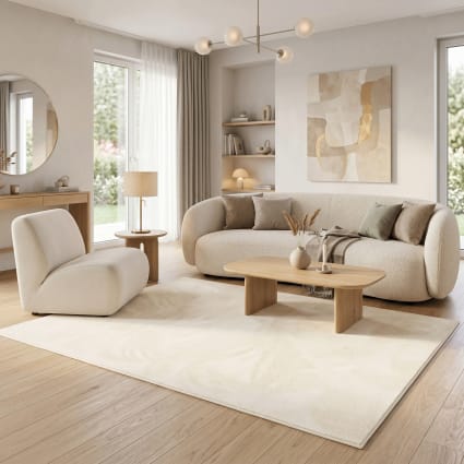 Hochflor Teppich Soft, creme 160x230 cm Melia