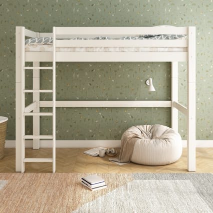 Lit mezzanine avec bureau et chaises 75x190 cm pin massif
