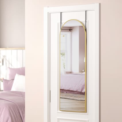 Miroir intégral suspendu 120 x 40 cm cadre en alliage d'aluminium doré | Maisons du Monde