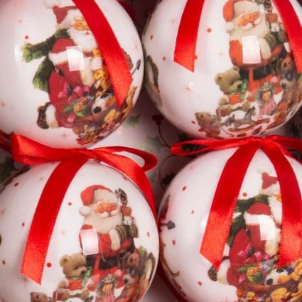 Lot de 30 mini boules de Noël - Doré