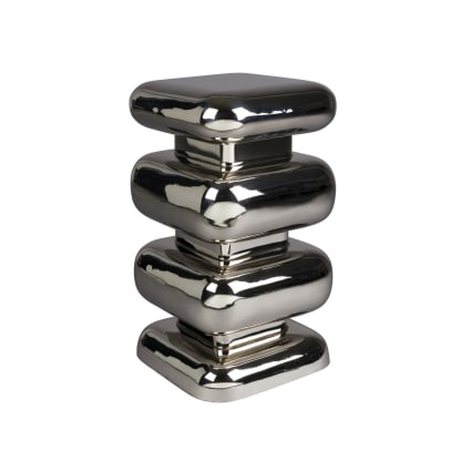 Bouts de canapé en acier argenté et plateaux en verre (x2) Clarisse | Maisons du Monde