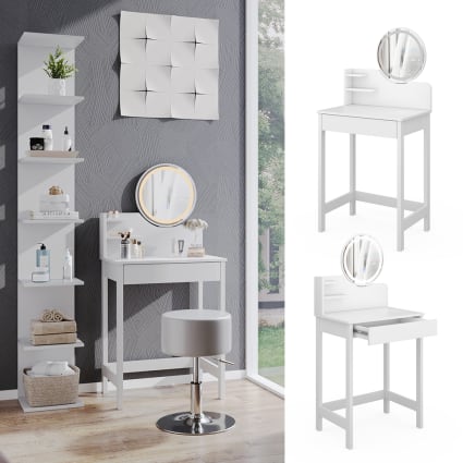 TABLE DE COIFFEUSE commode maquillage miroir guirlande lumineuse LED au choix EUR 136,94 - FR