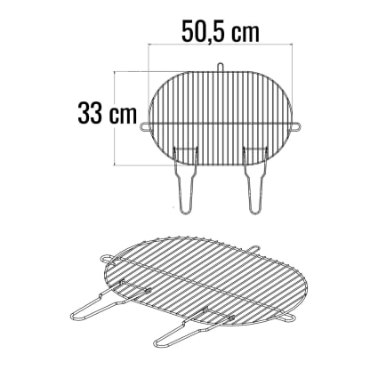 Grille simple en acier chromé – 52,5 x 39 cm Somagic Grille simple en acier chromé – 52,5 x 39 cm Somagic