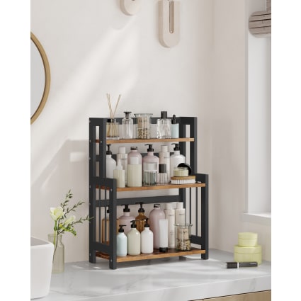 Tyywjw Scaffale portaspezie da cucina con 3 ripiani in plastica, organizer per aradi, cucina