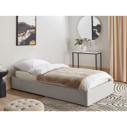 Letto Piazza E Mezza Gaia, Letto Contenitore Con Rivestimento In Tessuto 100 Made In Italy Apertura Laterale Con Materasso Cm 120x190 Incluso Blu 84636921