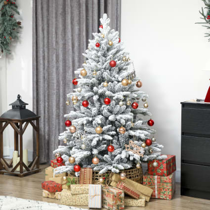 Sapin De Noël Artificiel 195 Cm - 100% PE, 4066 Pointes, Branches Denses Réalistes - Support Bois, Montage Parapluie Rapide, Réutilisable