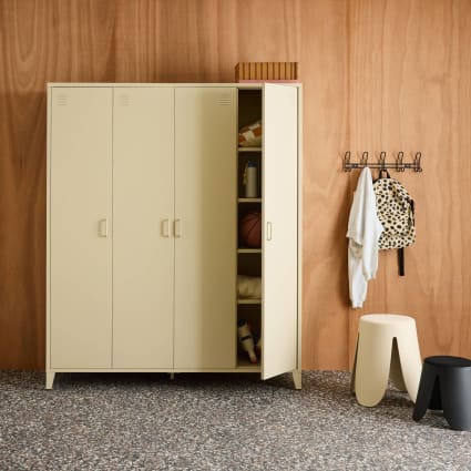 Sweeek Modulo Armadio 5 Ripiani | 60x45x180 Cm | Colore Marrone Naturale | Modulabile