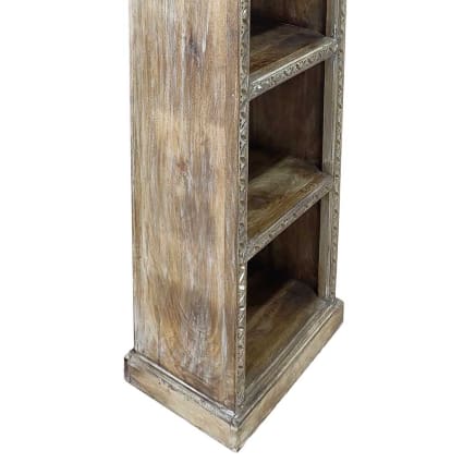 Étagère En Bois Artisanale Avec Carreaux De Verre - Faite Main - Décoration