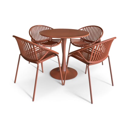 RESOL Set Julieta – Table + 4 Chaises Enfants Colorées, Intérieur/Extérieur, Jardin, Terrasse Ou Chambre