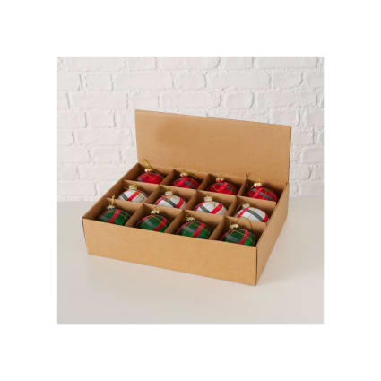 Ensemble de 30 boules de Noël - AMOUNE - Décoration de Noël - Rouge, Doré, Vert - Maison