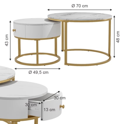 Petite Table Basse Marbre