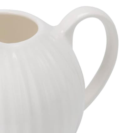 Pot à Lait En Faïence émaillée - France - Diam 7 Cm, H 9.5 Cm - Blanc - Occasion