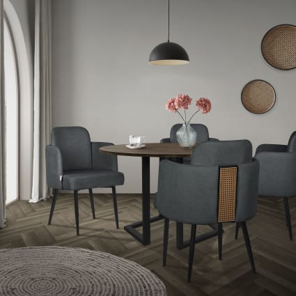 HOMCOM Set di 2 sedie da pranzo moderno Bracciolo Gambe in metallo Durevole Giallo 58.5 x 60 x