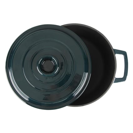 Cocotte En Fonte Velaze 5L (25cm) – Ronde, Bleue, Antiadhésive, Neuve